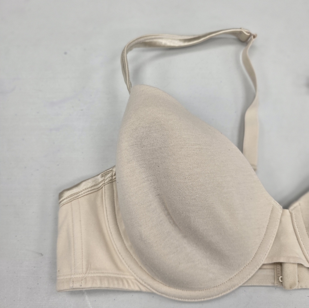 CACIQUE Light Nude Cream Cotton T-Shirt Bra 44C - Picture 2 of 11